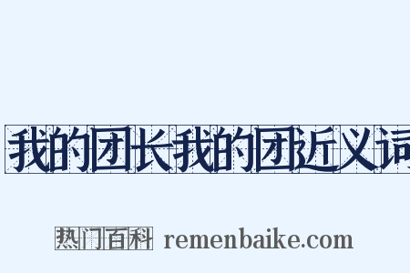 我的团长我的团近义词是什么意思的图片